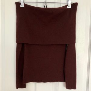 Wilfred burgundy « off the shoulder » sweater